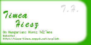 timea hiesz business card